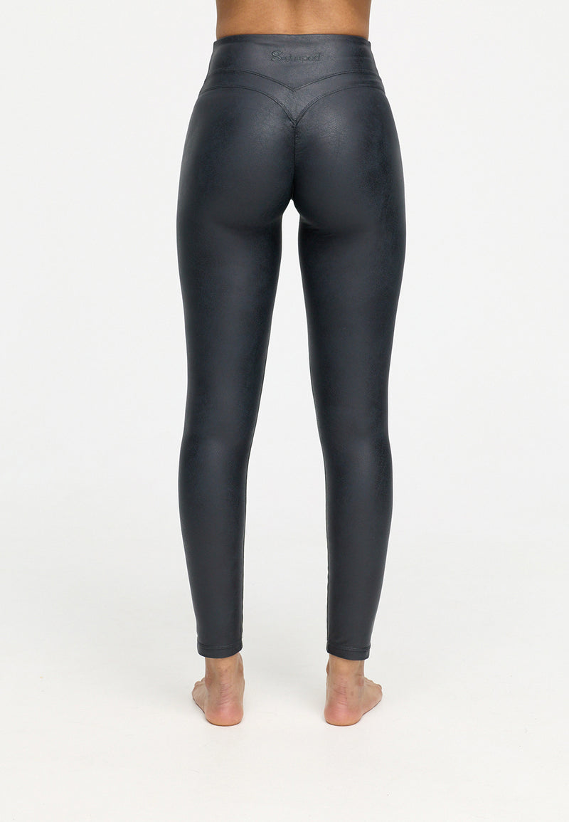 Leggings Sara  2.0 adjustable scrunch - Kunstlederoptik