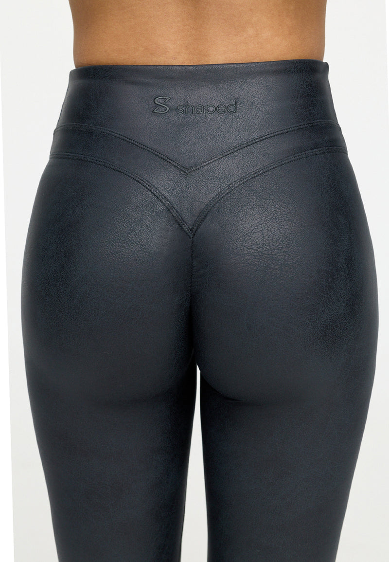 Leggings Sara  2.0 adjustable scrunch - Kunstlederoptik